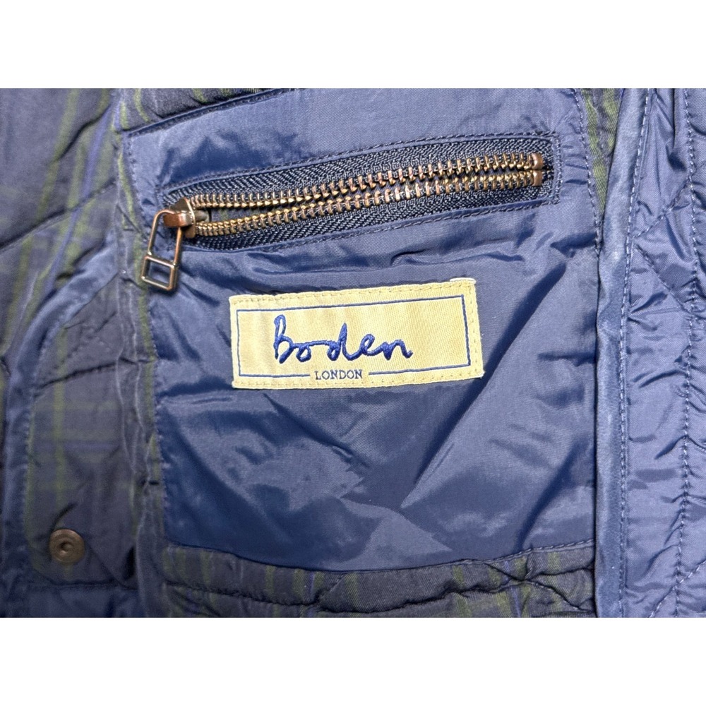 Boden London Quilted Barn Jacket Navy Corduroy Collar Women's S - Picture 7 of 10